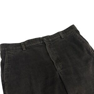 L.L.Bean Corduroy Chino Pants Mens 38 x 31 Black Classic Fit Cotton Stretch